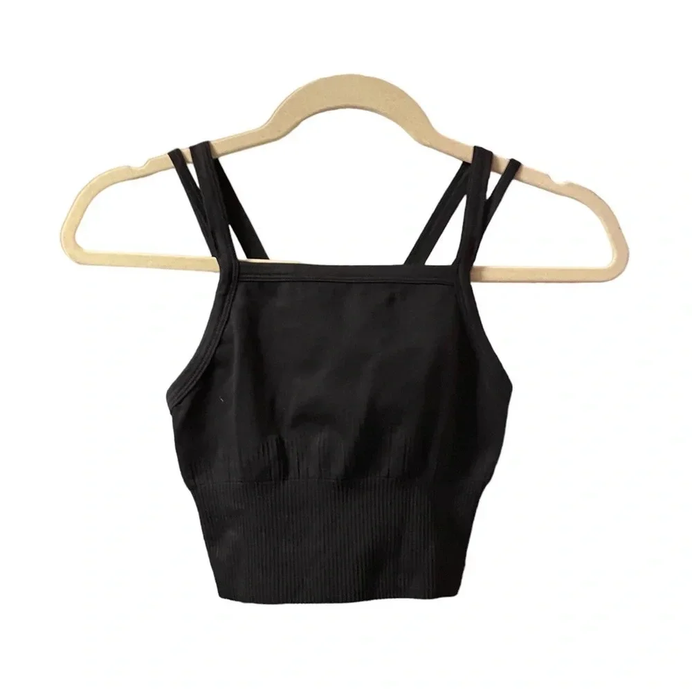 ZELLA BLACK DOUBLE STRAP SPORTS BRA